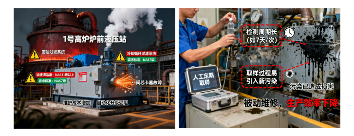 鋼廠高爐液壓站在線油液監(jiān)測：污染早預(yù)警，讓運(yùn)維更科學(xué)、更高效 圖1