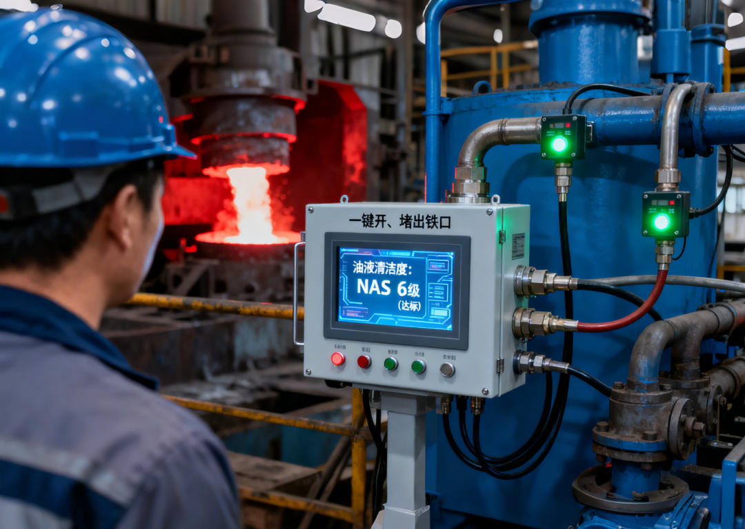 鋼廠高爐液壓站在線油液監(jiān)測：污染早預(yù)警，讓運(yùn)維更科學(xué)、更高效 圖